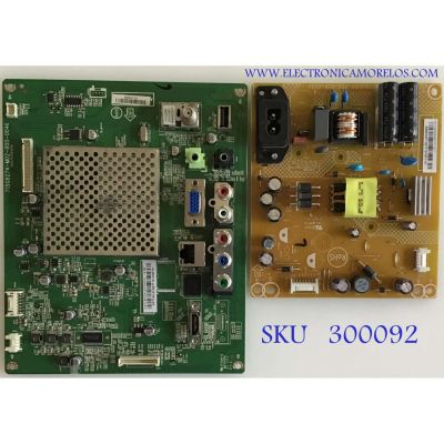 KIT DE TARJETAS PARA TV VIZIO / MAIN 756TXECB02K0070 / 715G6274-M02-000-004K / FUENTE PLTVDE454XAP7Q / 715G6188-P01-000-002H / PANEL TPM236H3-HGJL02 REV:SC1X / MODELO E241I-B1 LTT6PQAQ